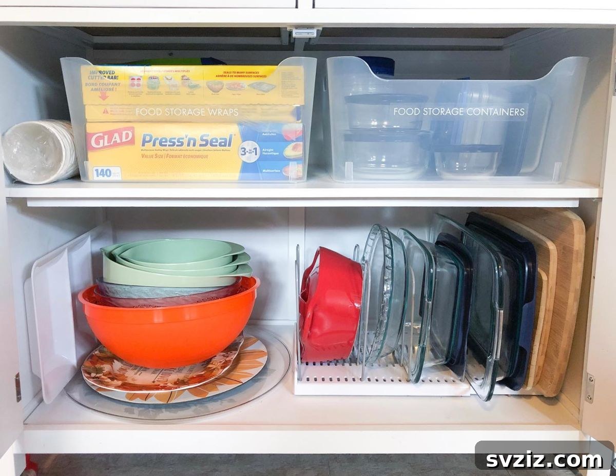 Smart Solutions for Organized Kitchen Cabinets 13 labeled containers