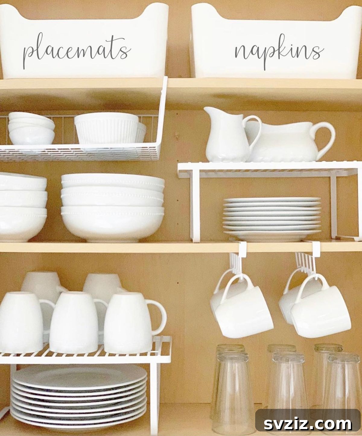 Smart Solutions for Organized Kitchen Cabinets 20 hang mugs