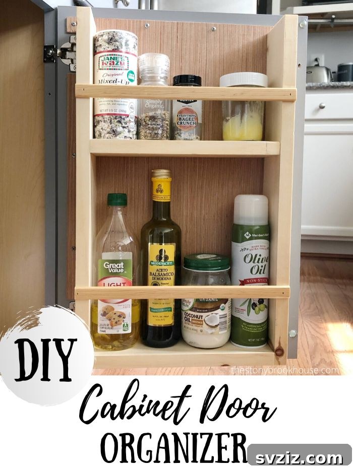 Smart Solutions for Organized Kitchen Cabinets 22 DIY Cabinet Door Organizer