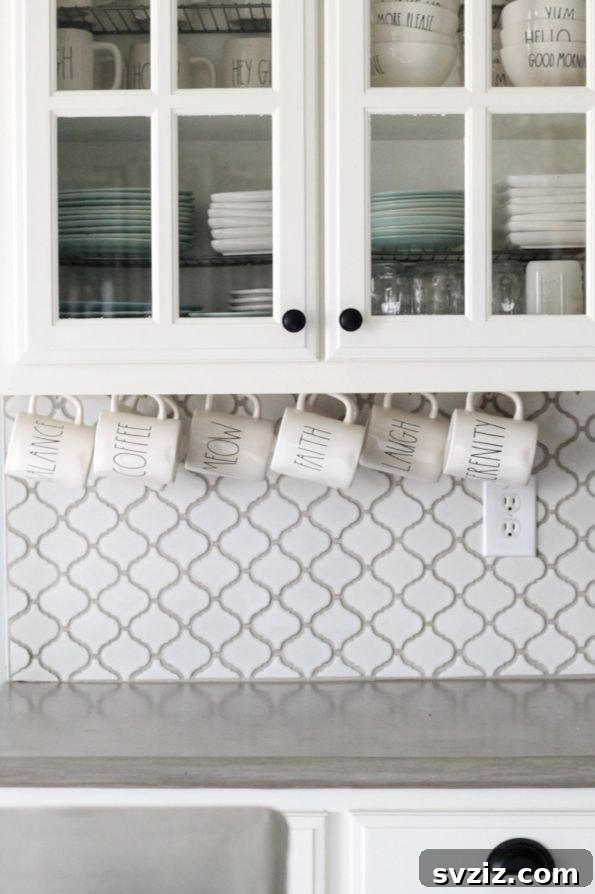 Smart Solutions for Organized Kitchen Cabinets 26 Under the Cabinet Mug Holder
