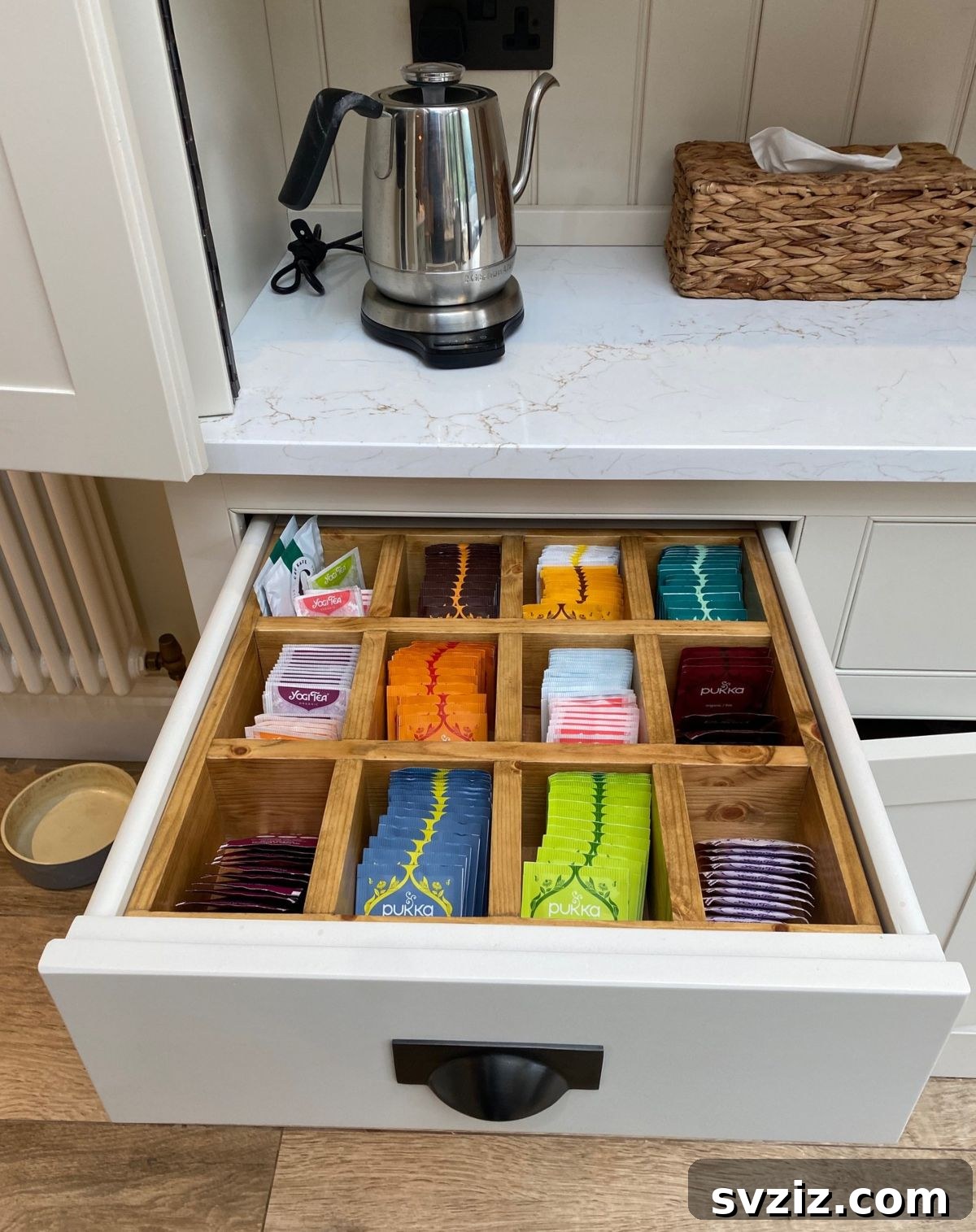 Smart Solutions for Organized Kitchen Cabinets 27 Drawer Inserts for Tea Storage