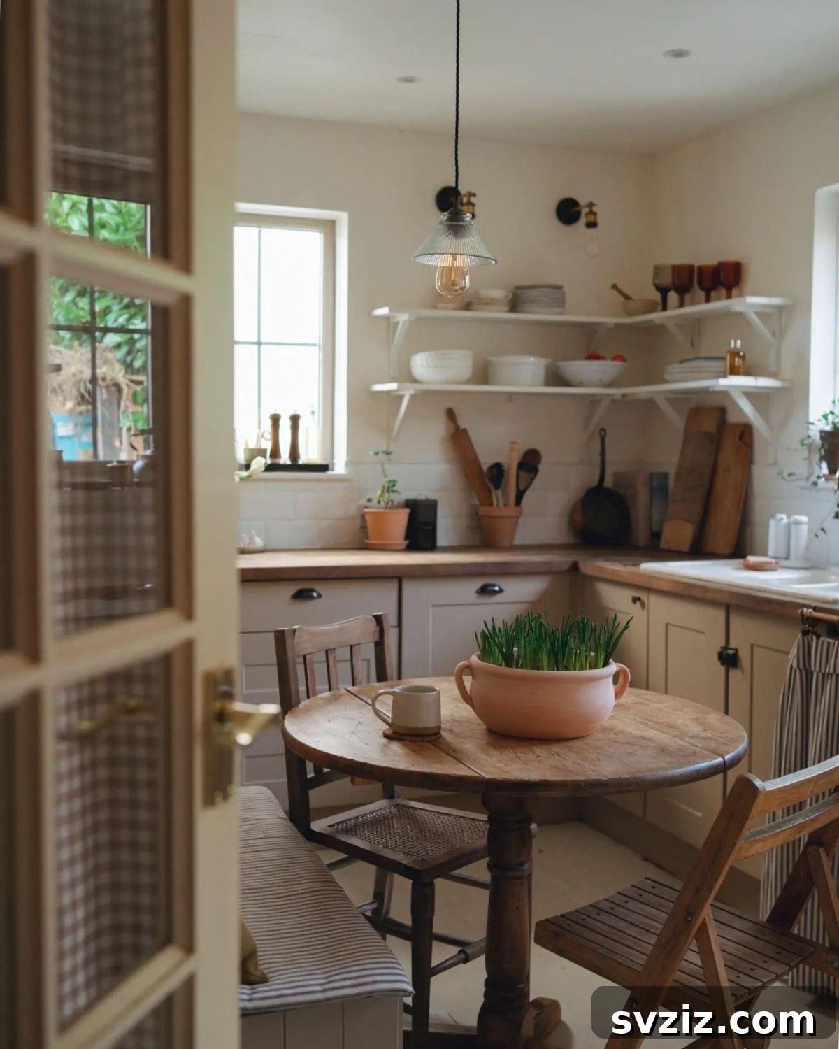 25 Brilliant Storage Hacks for Tiny Kitchens 22 Corner shelving unit in a kitchen