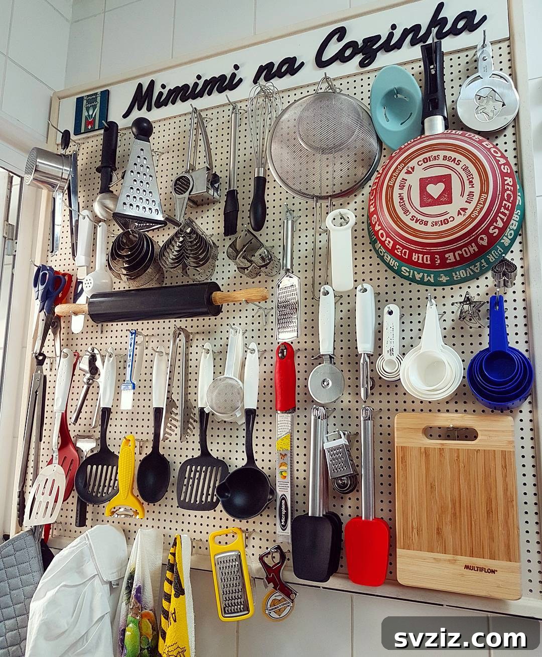 25 Brilliant Storage Hacks for Tiny Kitchens 4 Kitchen pegboard for hanging essentials