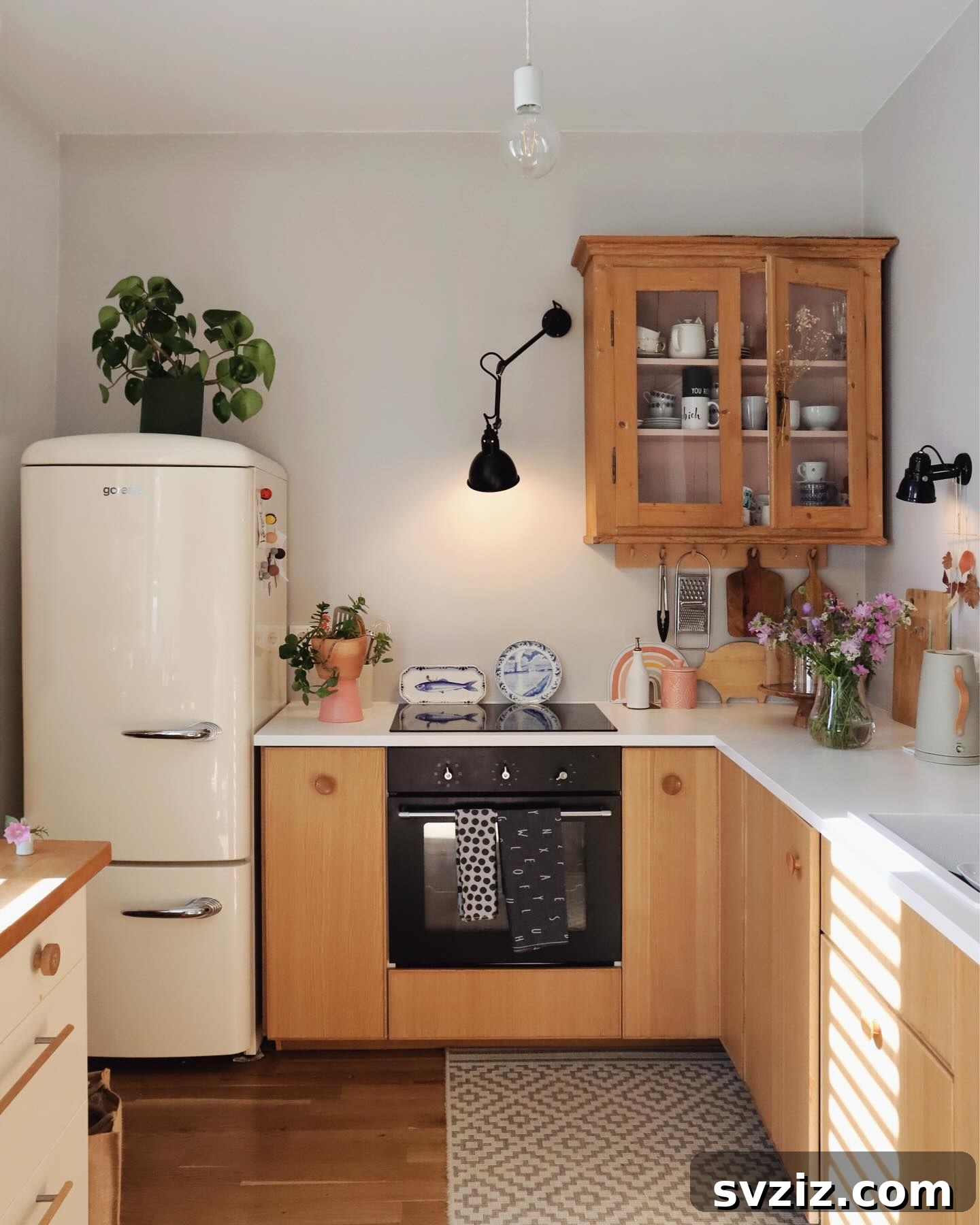 25 Brilliant Storage Hacks for Tiny Kitchens 6 Cottage-style wall cabinet for kitchen storage