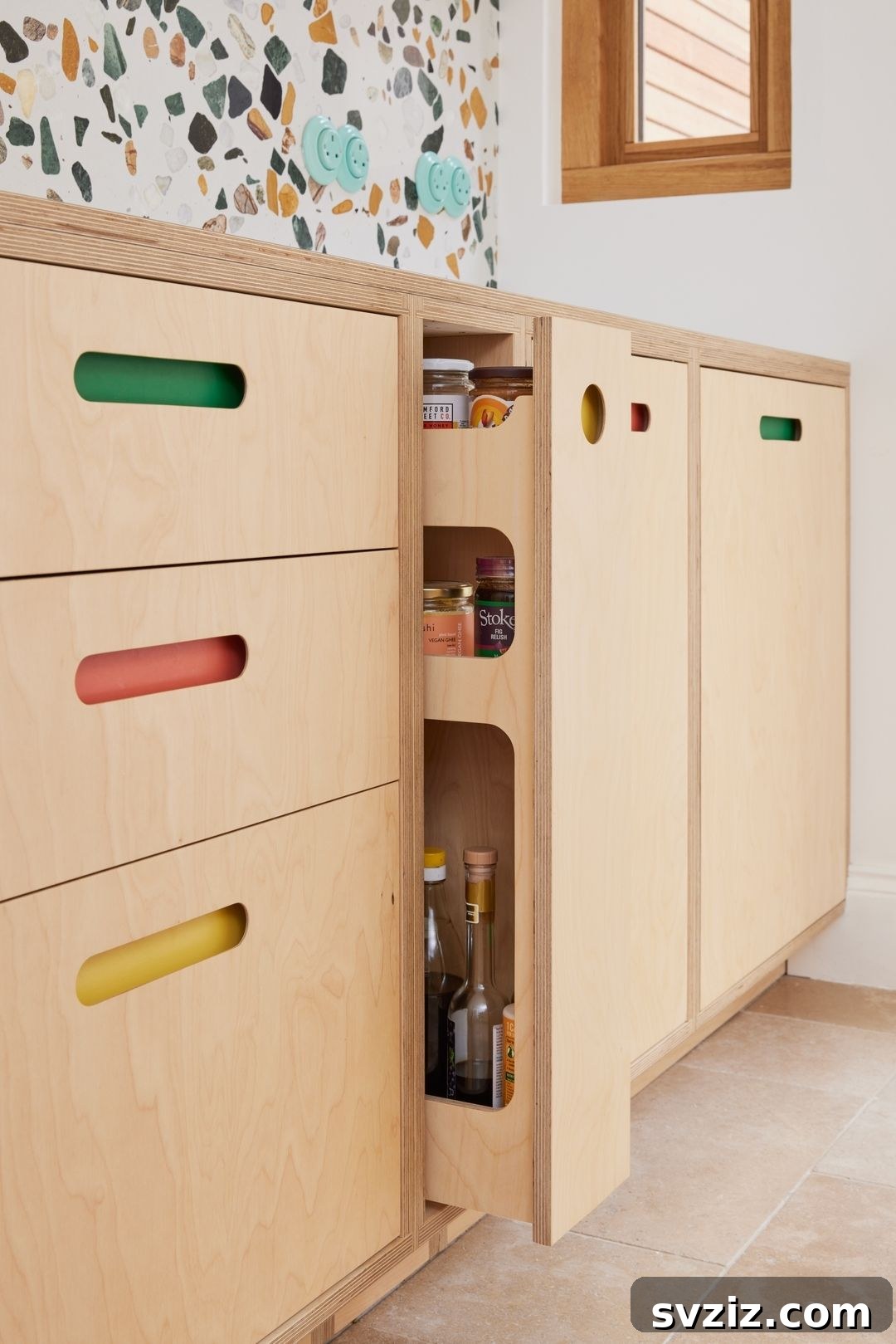 25 Brilliant Storage Hacks for Tiny Kitchens 7 Narrow pull-out spice rack for small kitchen