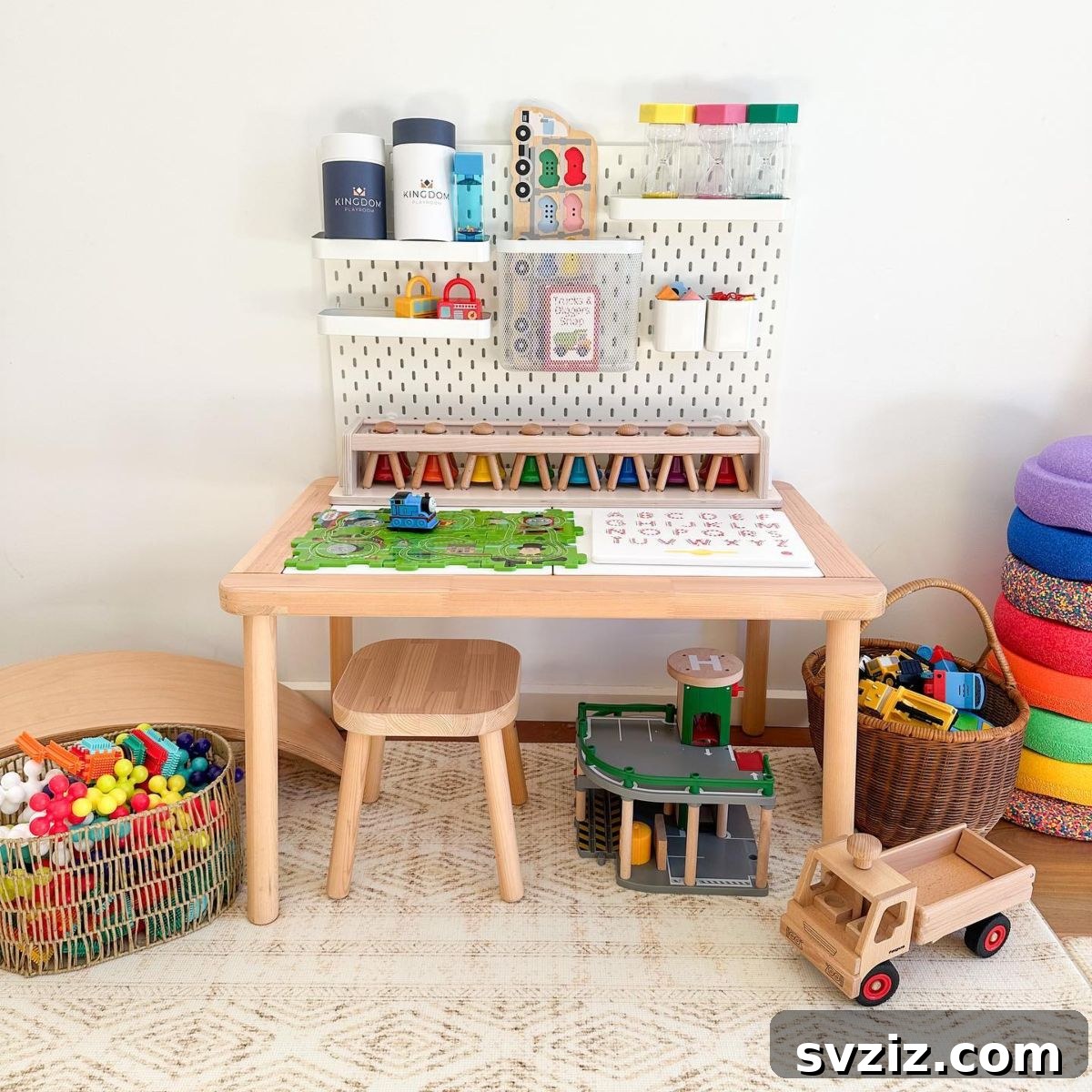 31 Clever IKEA Solutions to Organize Every Room 13 Pegboard Play Room Organization
