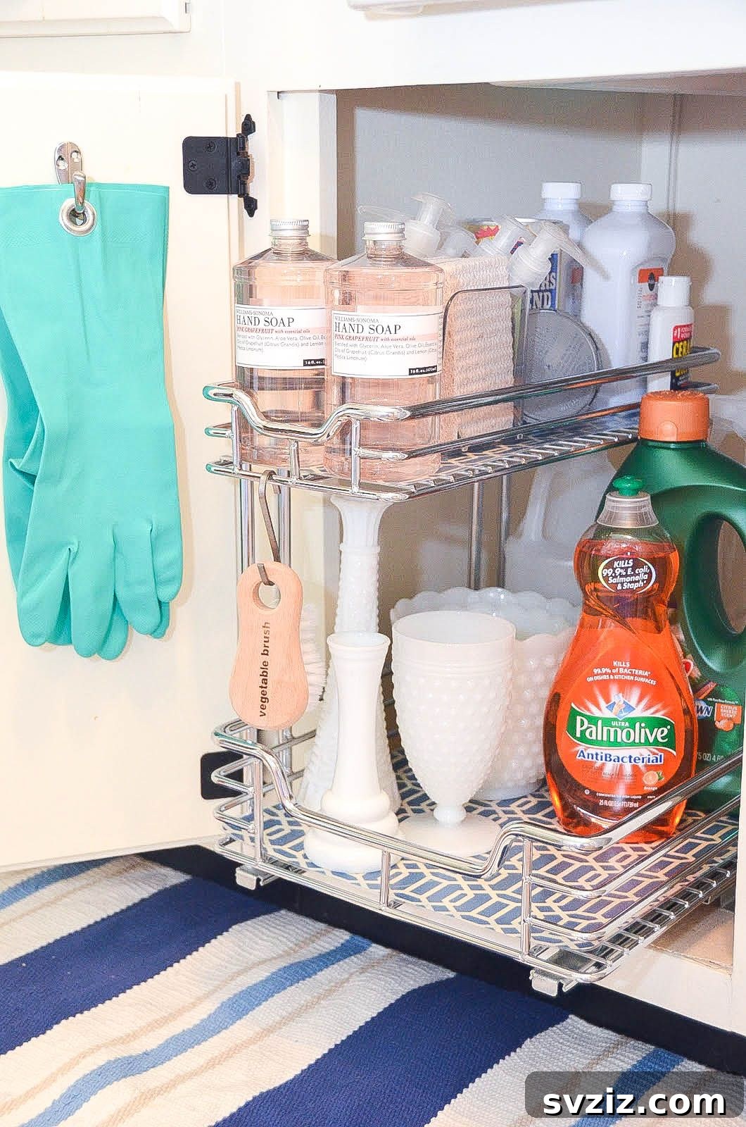 21 Stealthy Storage Solutions to Make Clutter Disappear 16 Roll-Out Under Sink Storage Caddy
