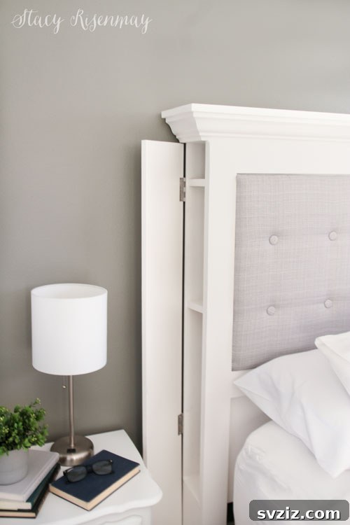 21 Stealthy Storage Solutions to Make Clutter Disappear 9 Headboard with Integrated Storage
