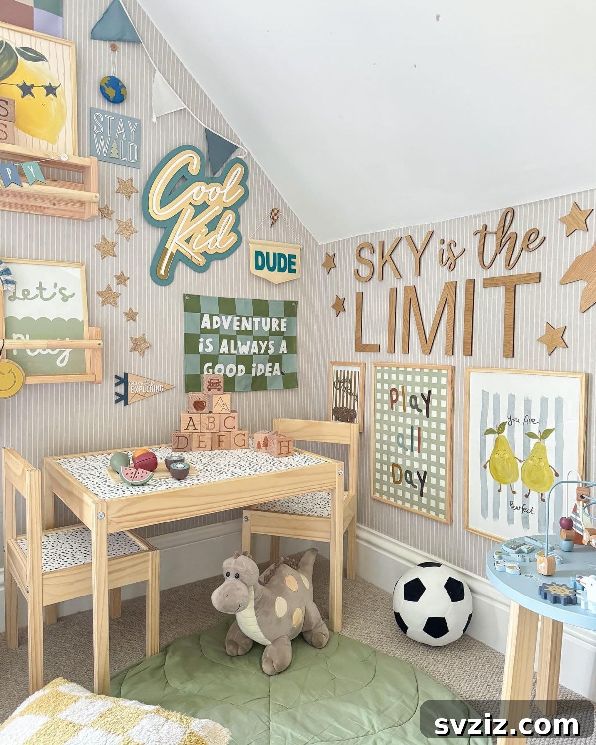 Creating a calm corner in a boy's bedroom for quiet play