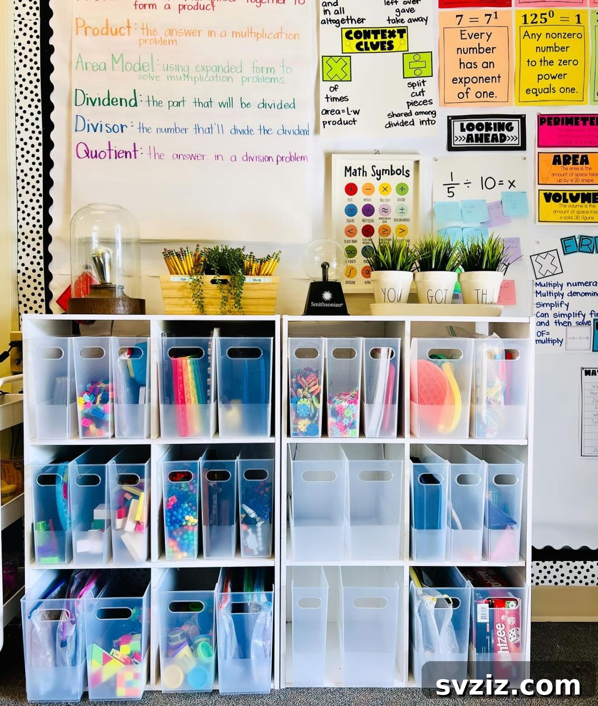 Clear file boxes for classroom document organization