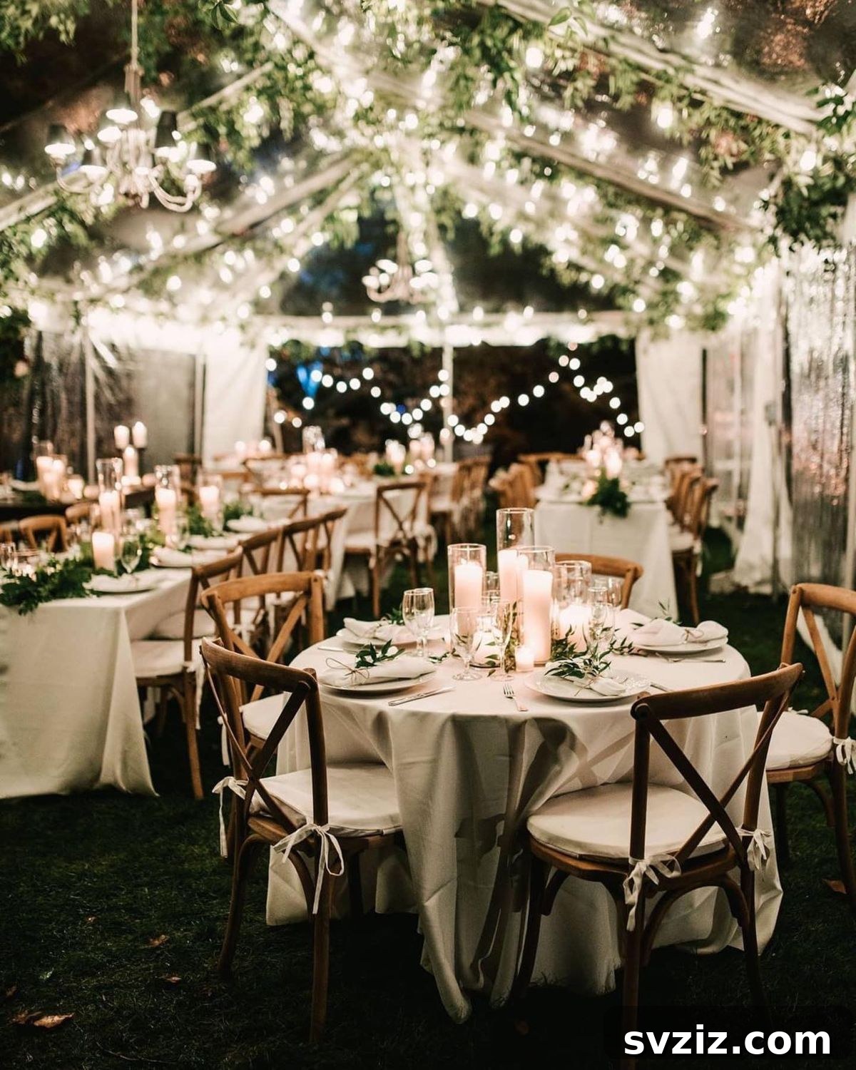 31 Stunning Outdoor Wedding Ideas Without Breaking the Bank 20 Twinkling Fairy Lights for Outdoor Wedding Ambiance