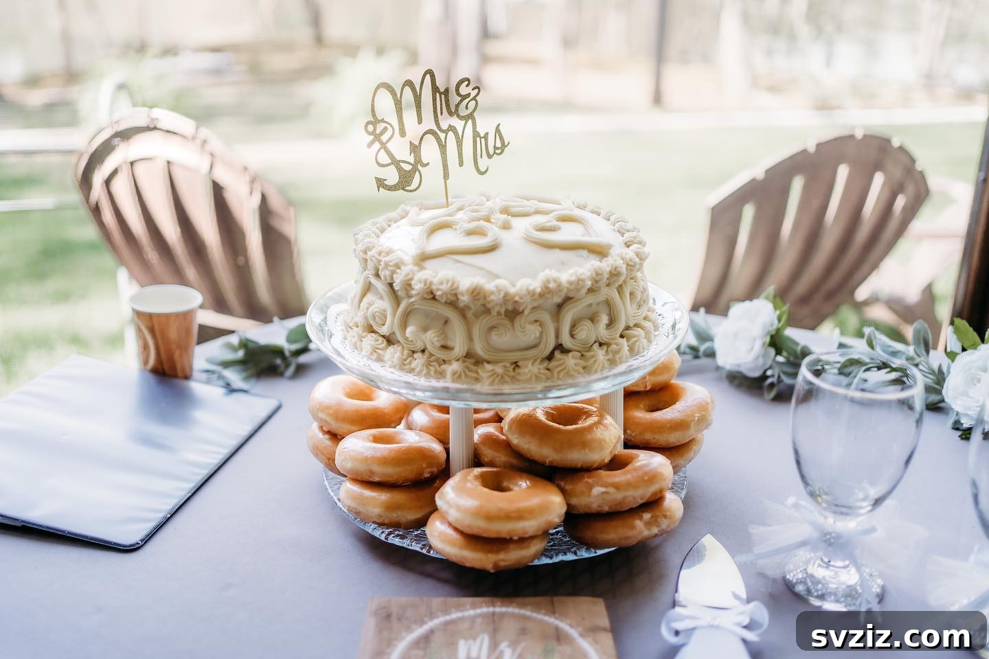 31 Stunning Outdoor Wedding Ideas Without Breaking the Bank 27 Simple Rustic Dessert Stack for Backyard Wedding