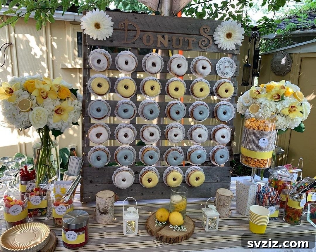 31 Stunning Outdoor Wedding Ideas Without Breaking the Bank 28 Creative Donut Wall Display for Wedding