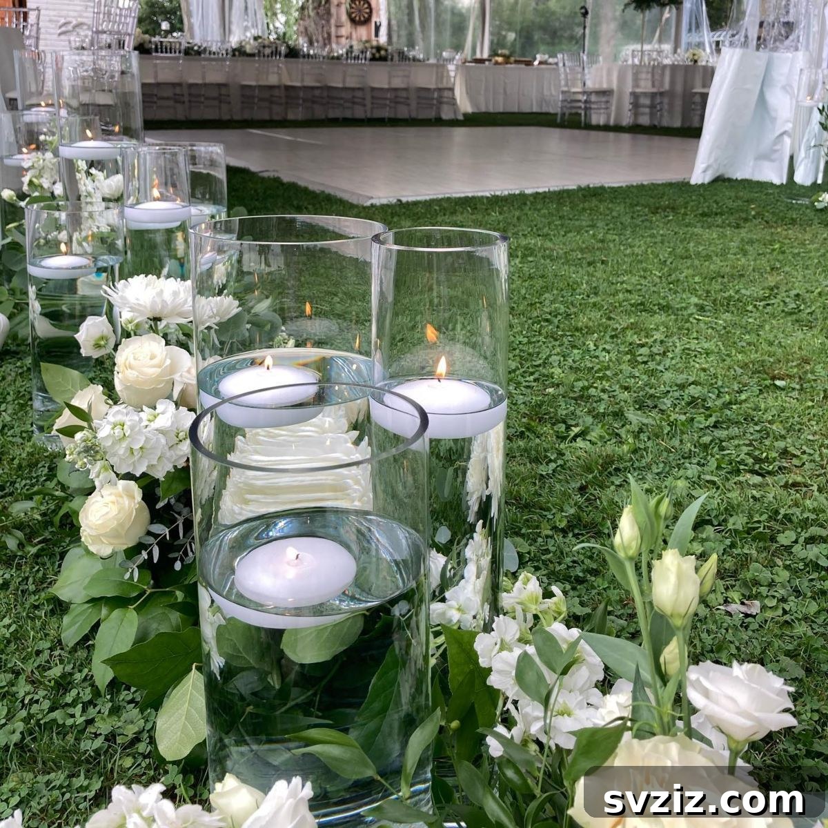 31 Stunning Outdoor Wedding Ideas Without Breaking the Bank 30 Romantic Floating Candle Walkway Aisle Decor