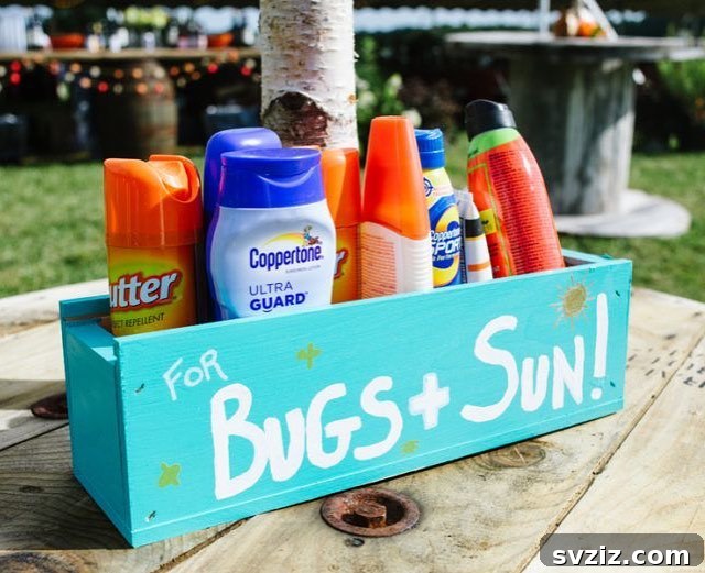 31 Stunning Outdoor Wedding Ideas Without Breaking the Bank 32 Practical Sunscreen and Bug Spray Station for Guests