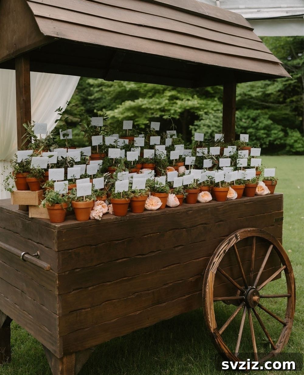 31 Stunning Outdoor Wedding Ideas Without Breaking the Bank 7 Unique Plant Pot Seating Chart for Outdoor Weddings