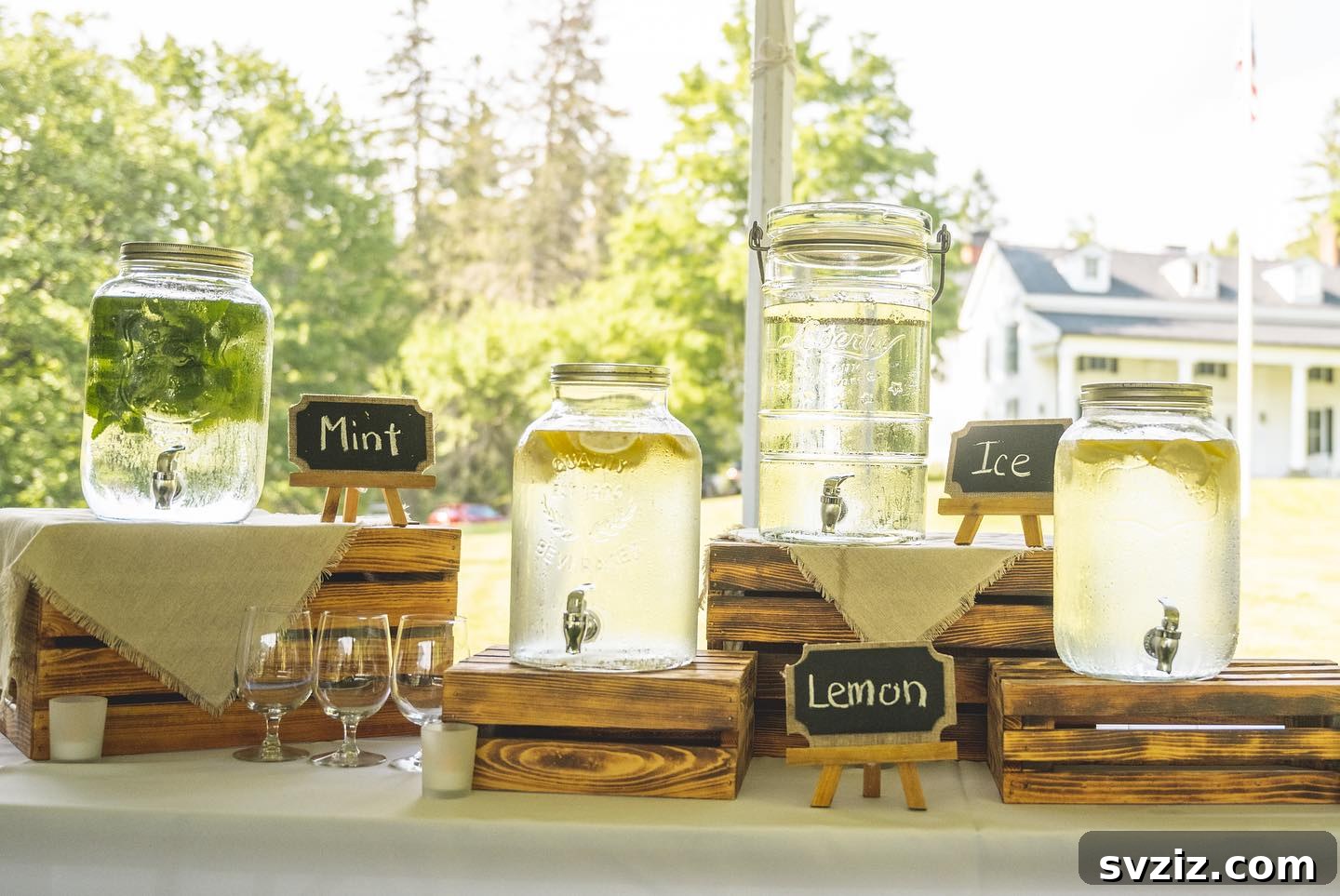 31 Stunning Outdoor Wedding Ideas Without Breaking the Bank 8 Hydrating Flavored Water Station