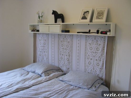 20 Genius IKEA Bedroom Transformations You Need Right Now 13 Benno DVD Tower Headboard Hack