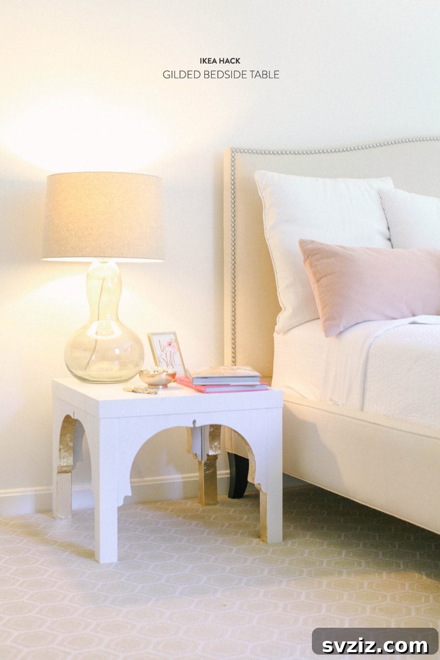 20 Genius IKEA Bedroom Transformations You Need Right Now 14 IKEA Bedside Table Glam Hack