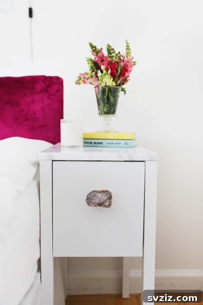 20 Genius IKEA Bedroom Transformations You Need Right Now 17 Ikea Nordli Nightstand Revamp