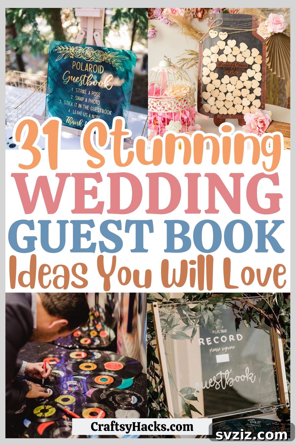 Creative Wedding Guest Books: Ideas for unique ways guests can leave messages on your special day.