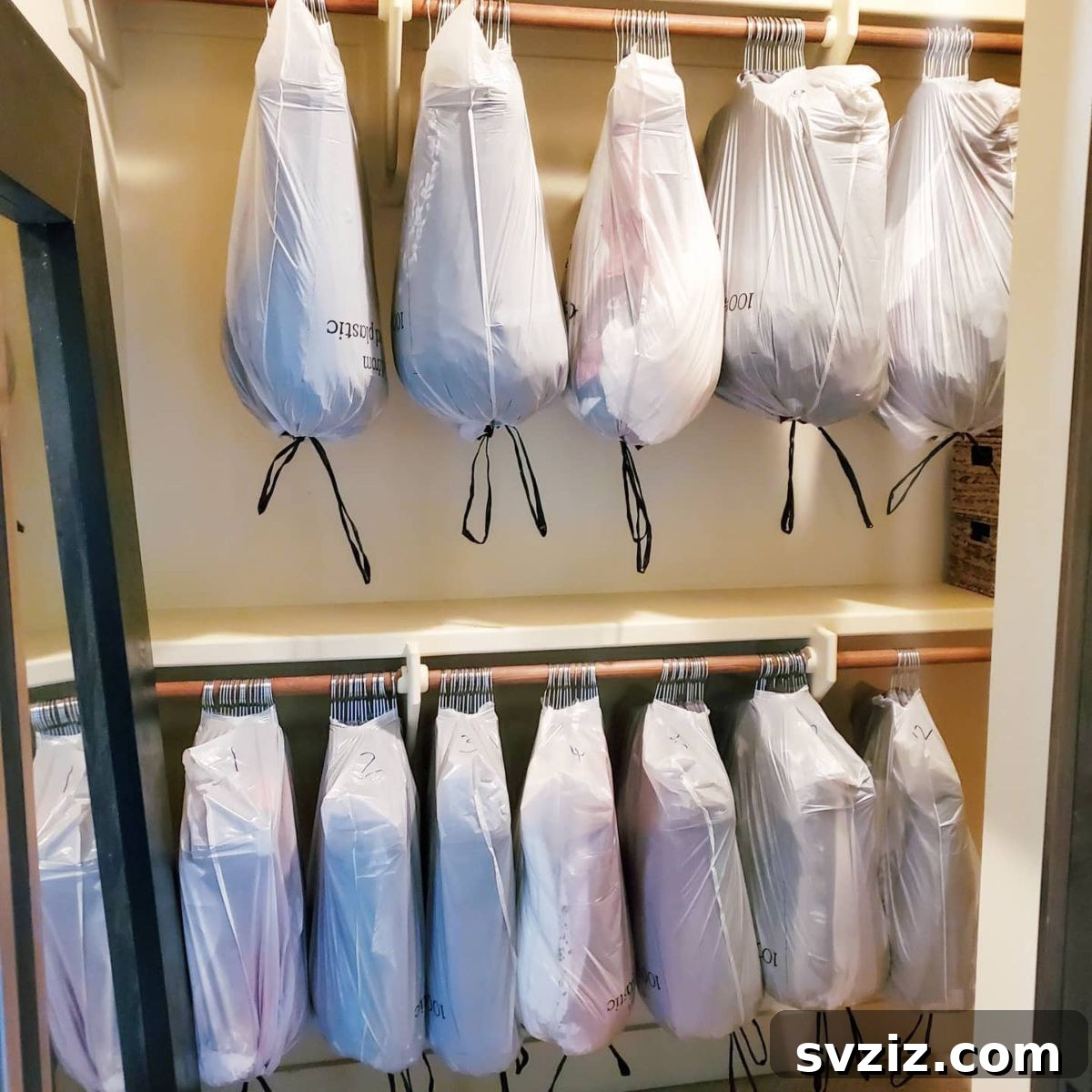 Wrap Your Closet in a Garbage Bag for Quick Clothes Moving