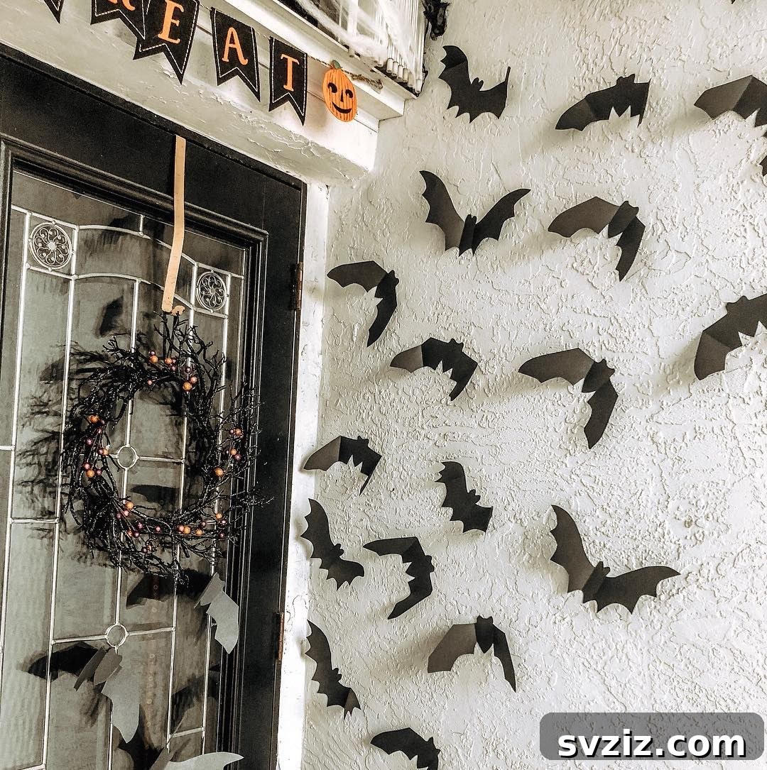 DIY Bats Halloween decor