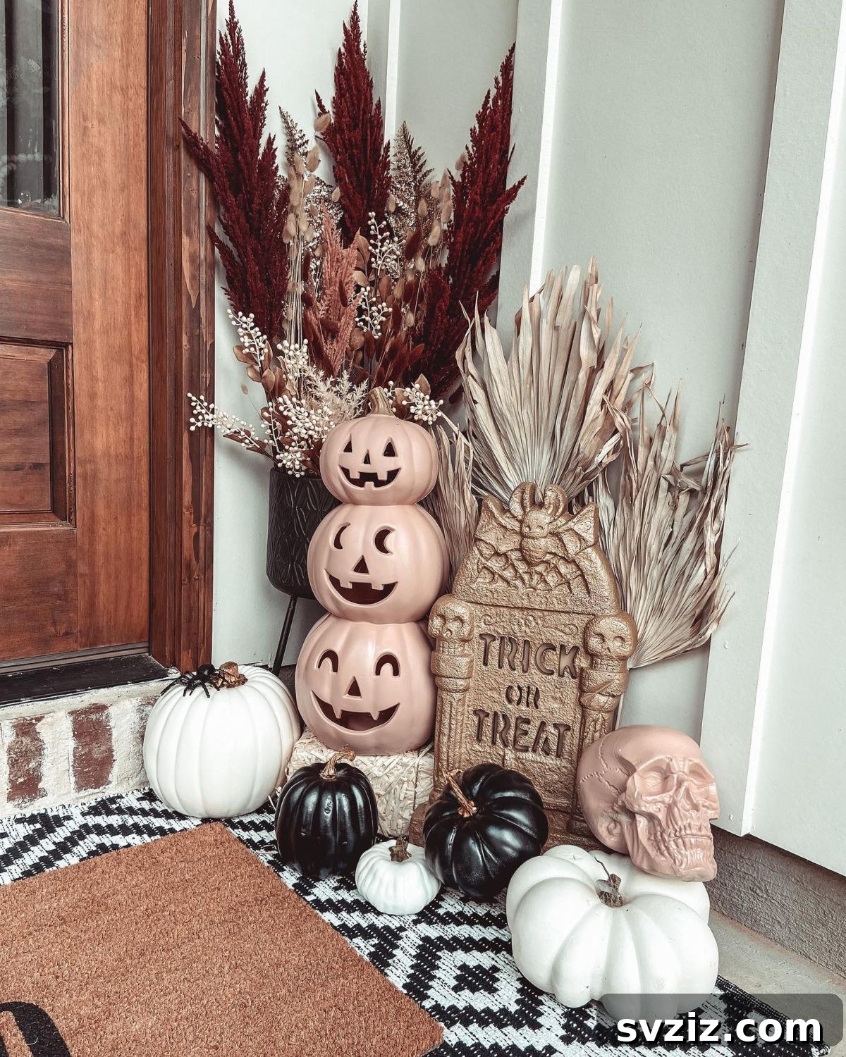 creepy tombstone Halloween decor