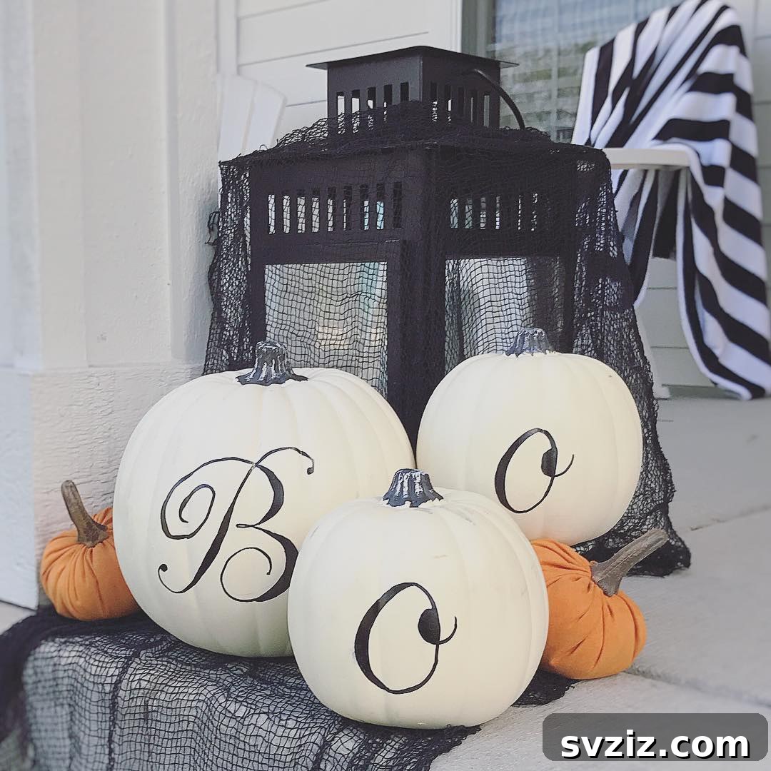 BOO Faux Pumpkins Halloween decor