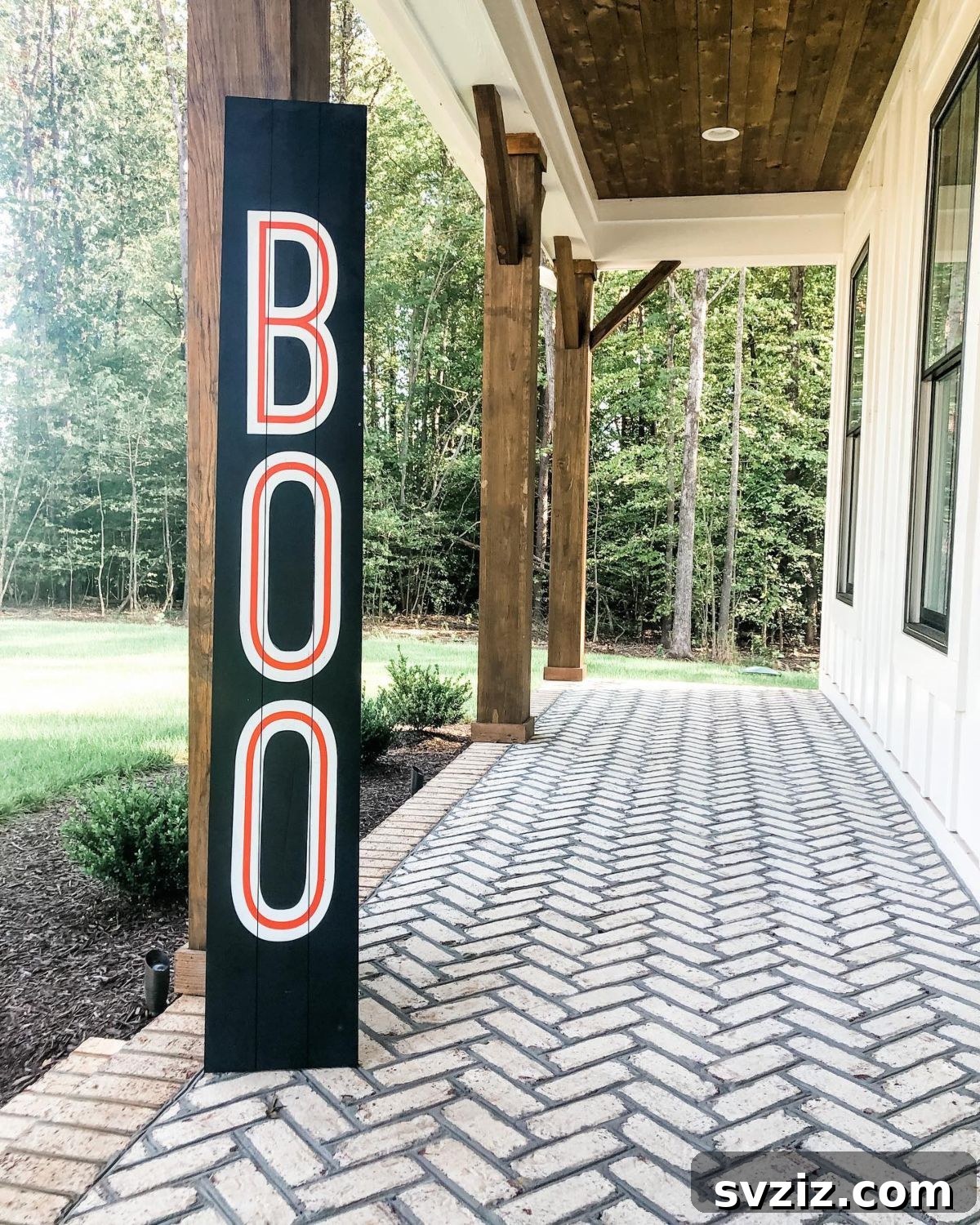 BOO Porch Sign Board Halloween decor