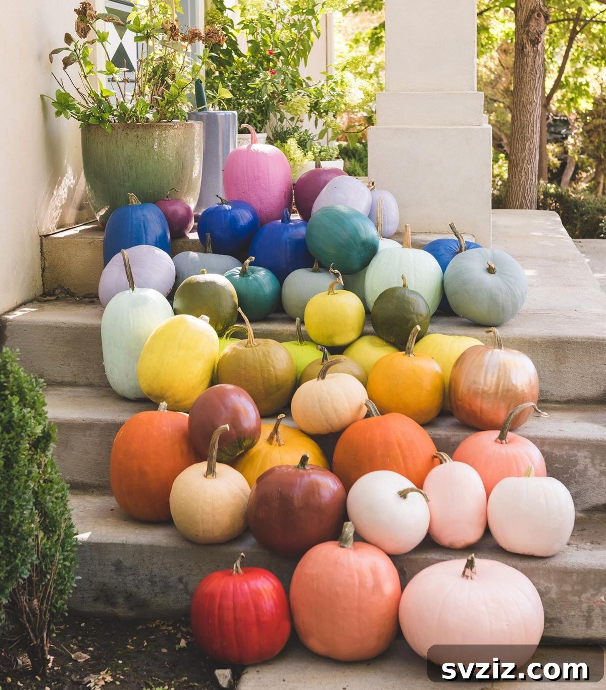 Rainbow Pumpkins for Fall and Halloween