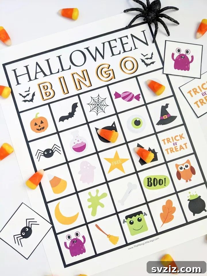 31 Terrifying Halloween Bash Concepts 22 Halloween Bingo game cards with spooky icons