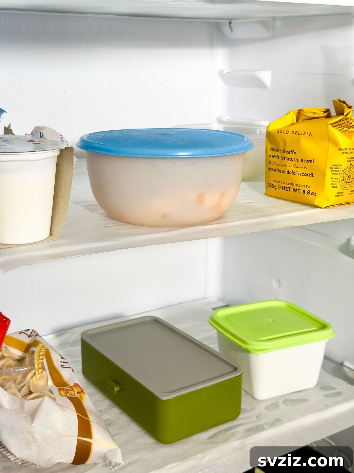 Keep Fridge Shelves Clean with Baking Paper