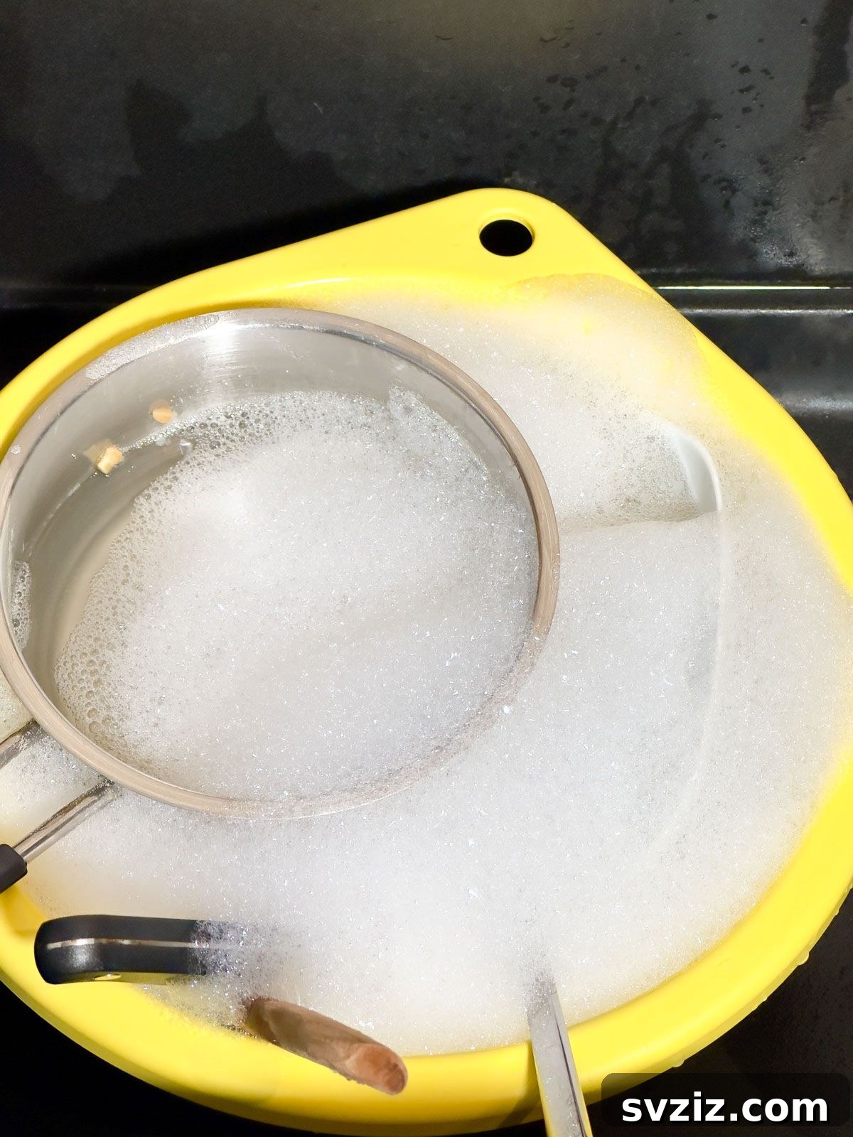 Keep a Soapy Bowl in the Sink while Cooking