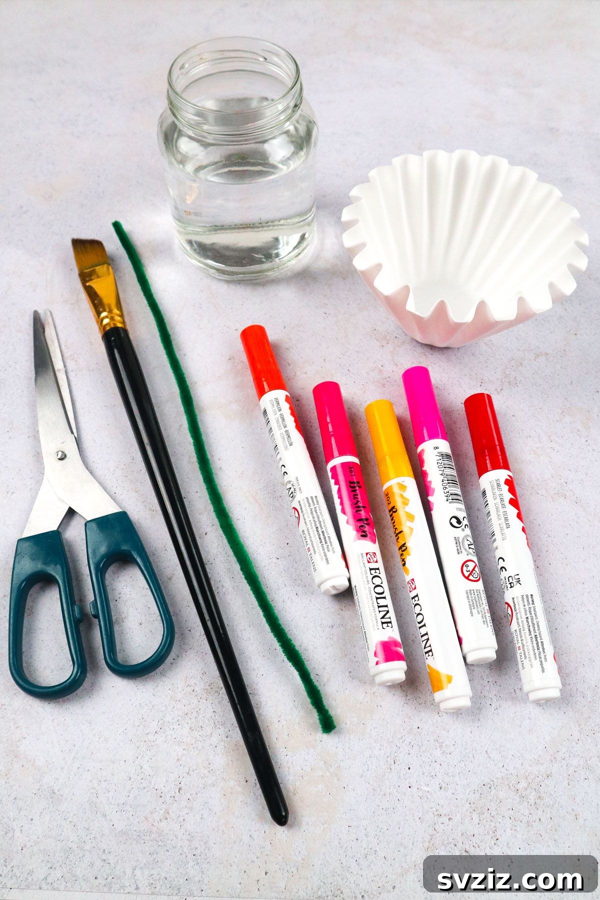 craft supplies for Coffee Filter Flowers