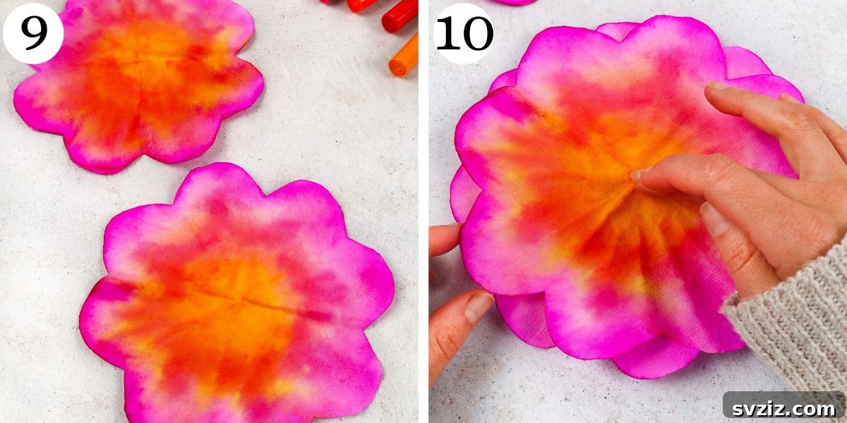 dry your Coffee Filter Flowers