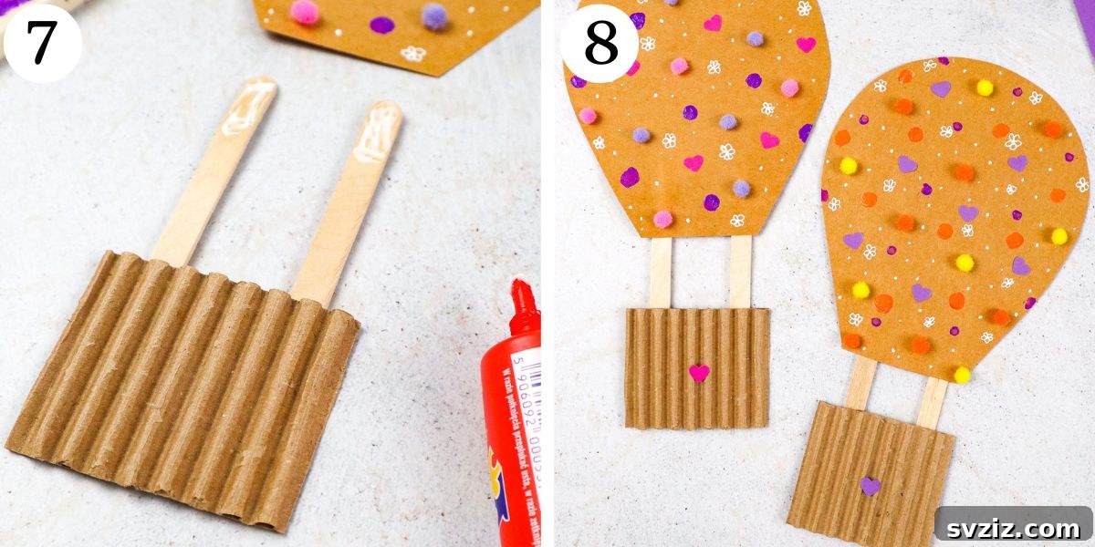 Making Your Own Floating Marvels 6 glue balloon basket to hot air balloons