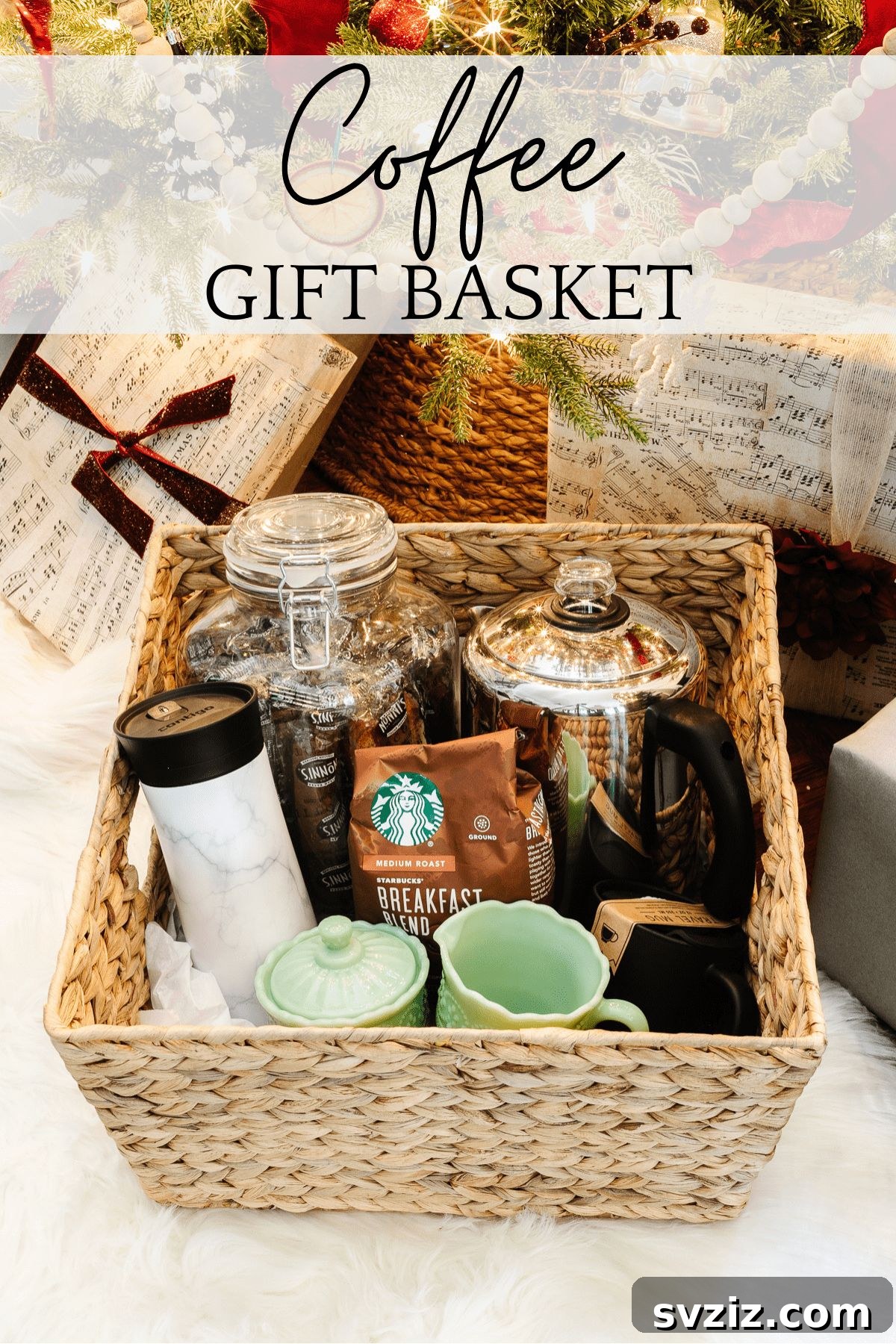 coffee Christmas basket