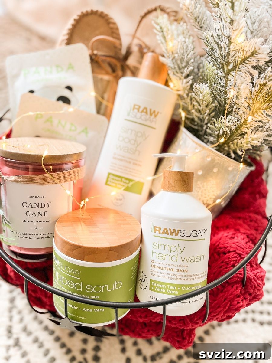 self care Christmas basket