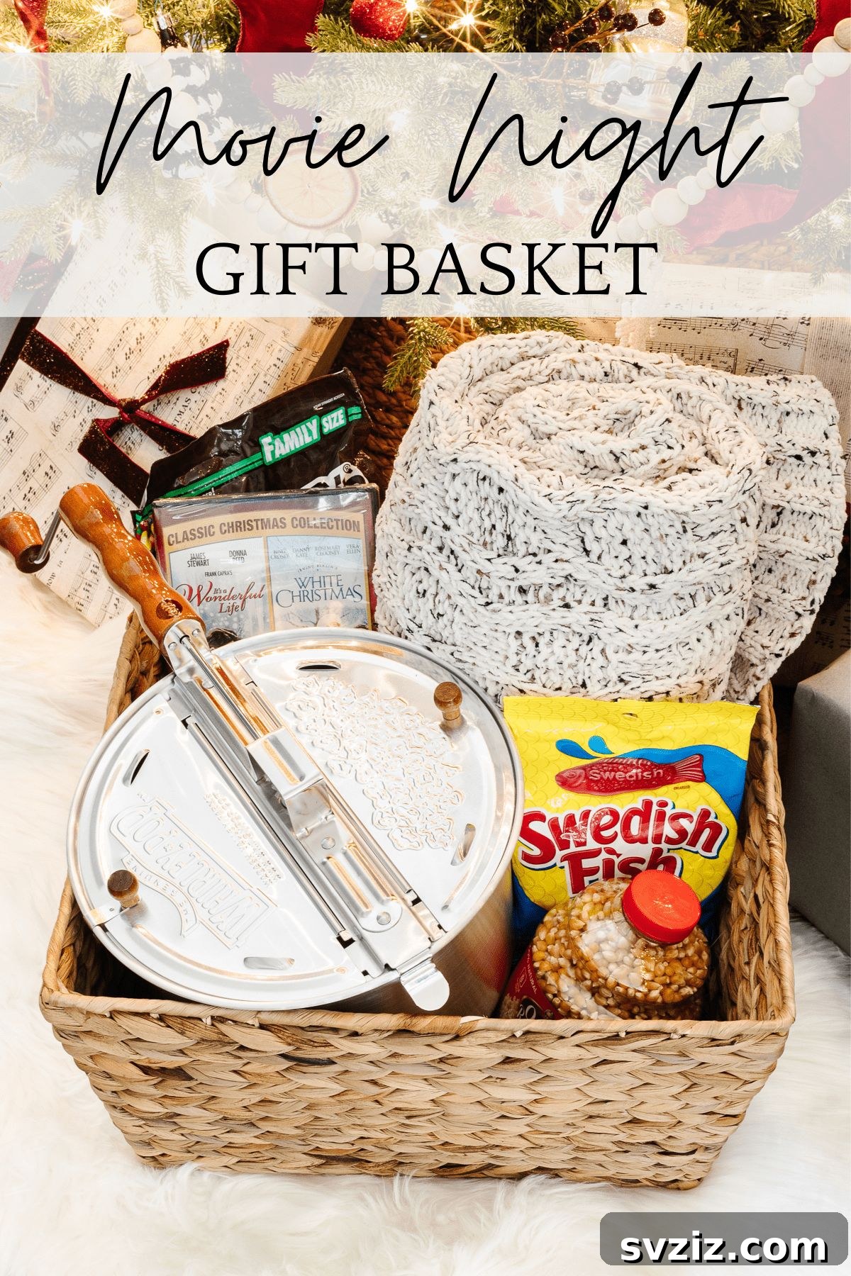 movie night Christmas basket