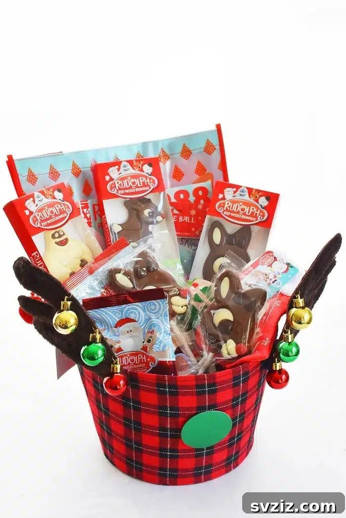 reindeer Christmas basket