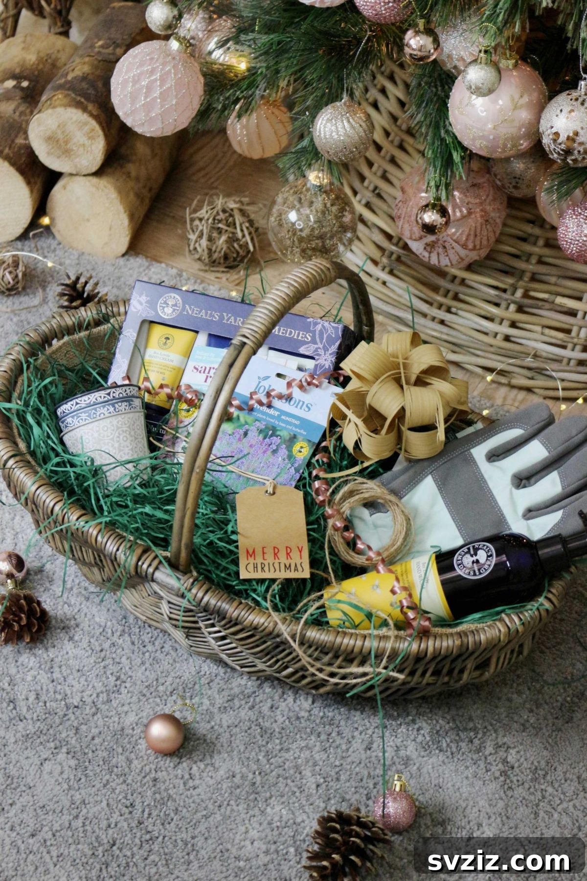 gardening theme Christmas basket
