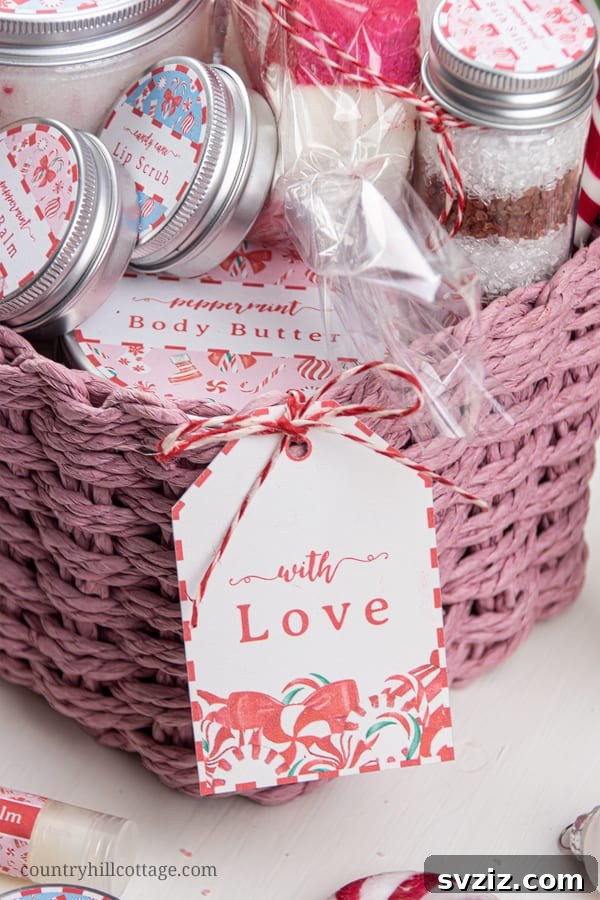 holiday spa Christmas basket