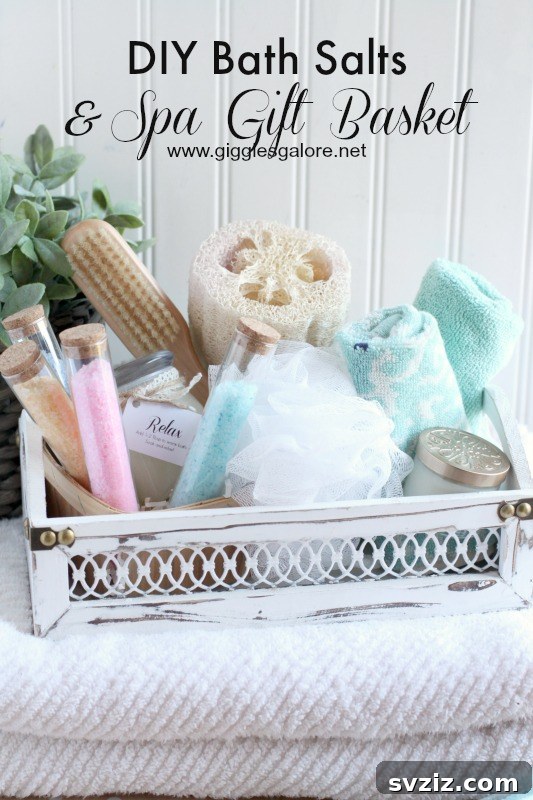 Relaxing bath Christmas basket