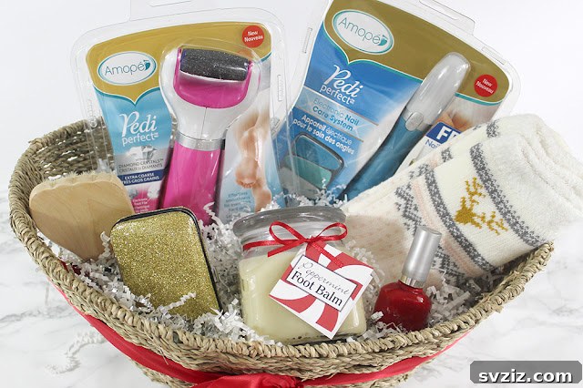 mani pedi Christmas basket