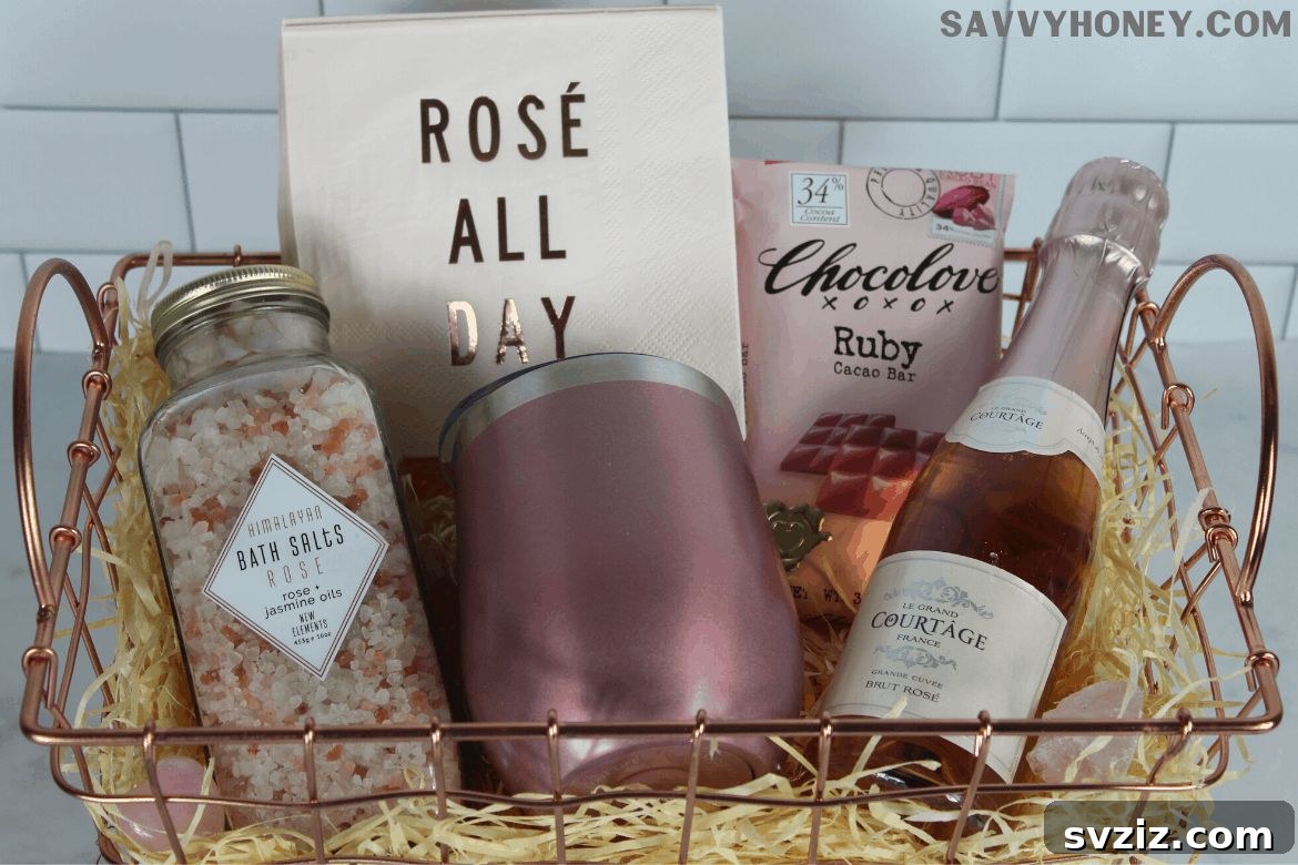 rose' Christmas basket