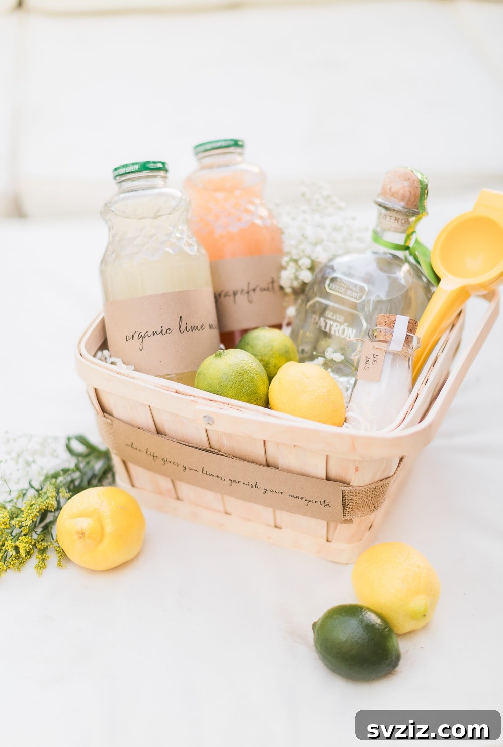 DIY margarita Christmas basket