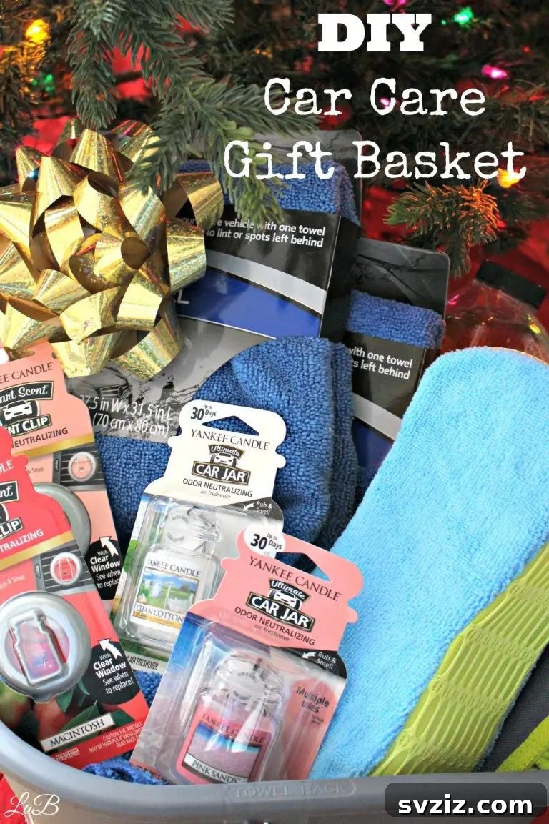 car care kit Christmas basket