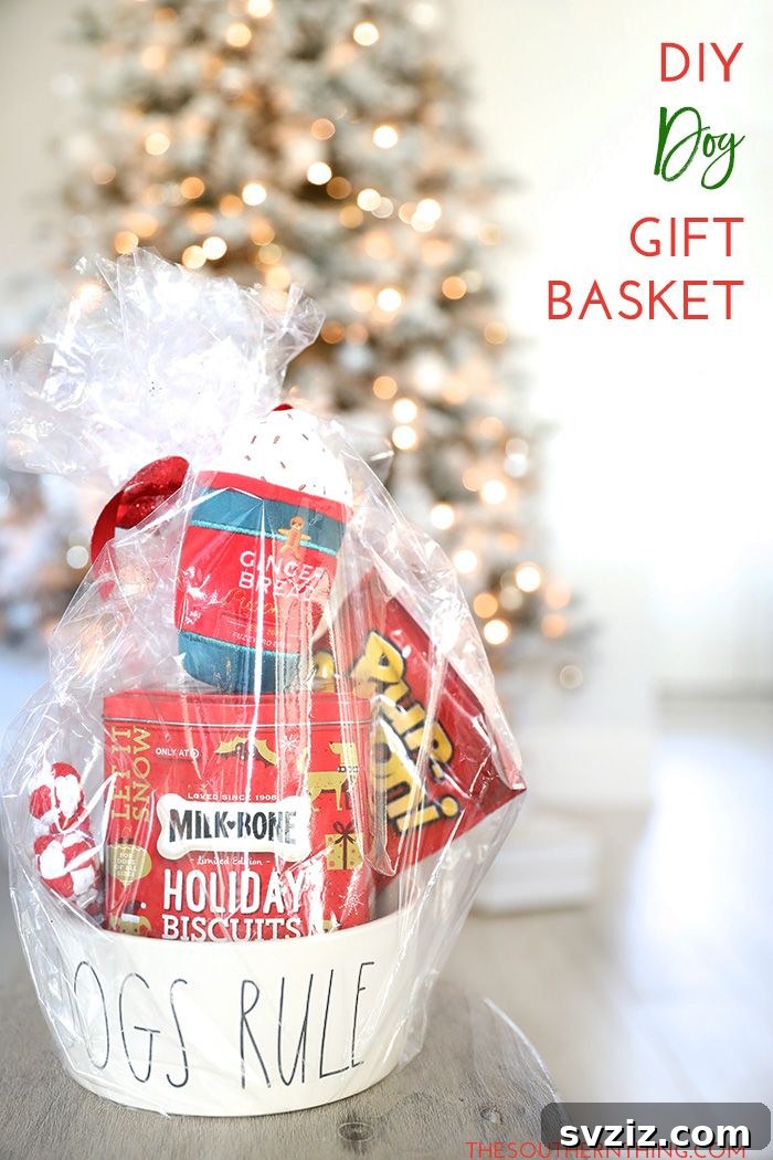 dog gift Christmas basket