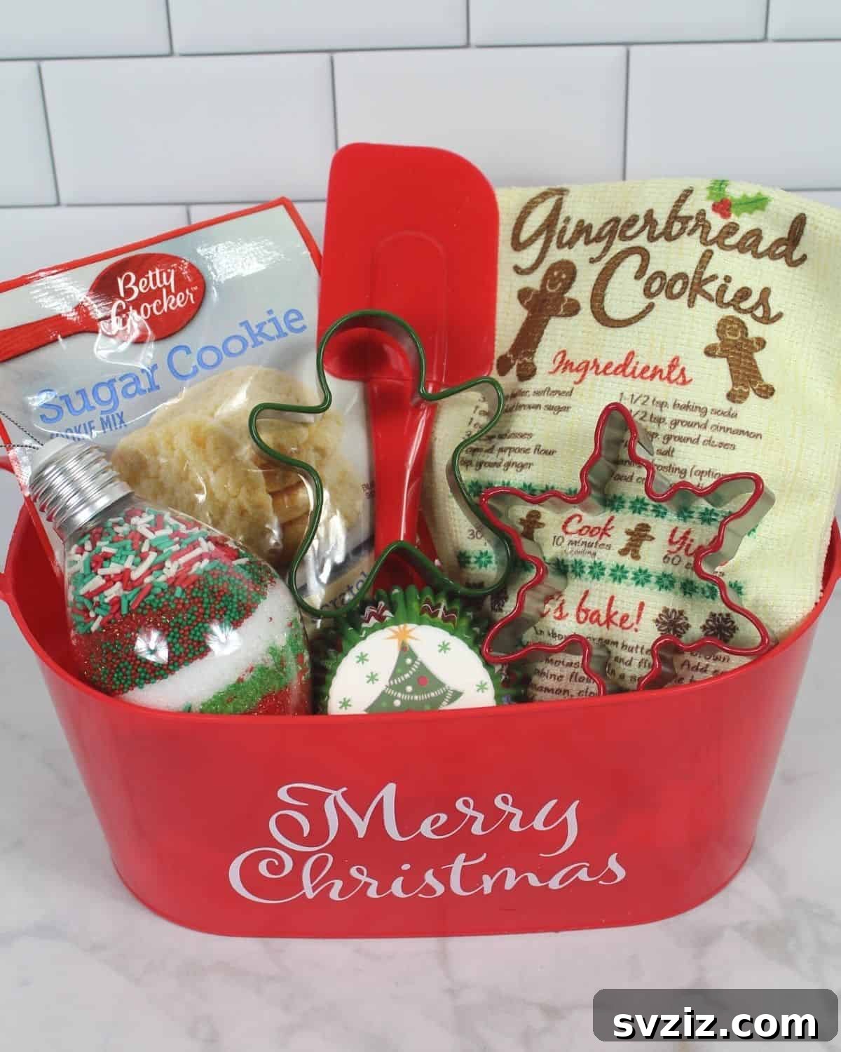 baking theme Christmas basket